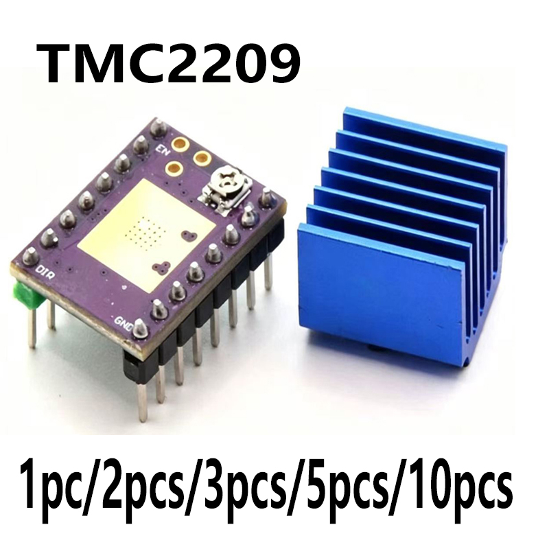 Stepper Driver Cnc - 5.5V-28V TMC2209 ヒートシンク付きステッピングモータードライバー StepStick 3Dプリンター部品 2.5A