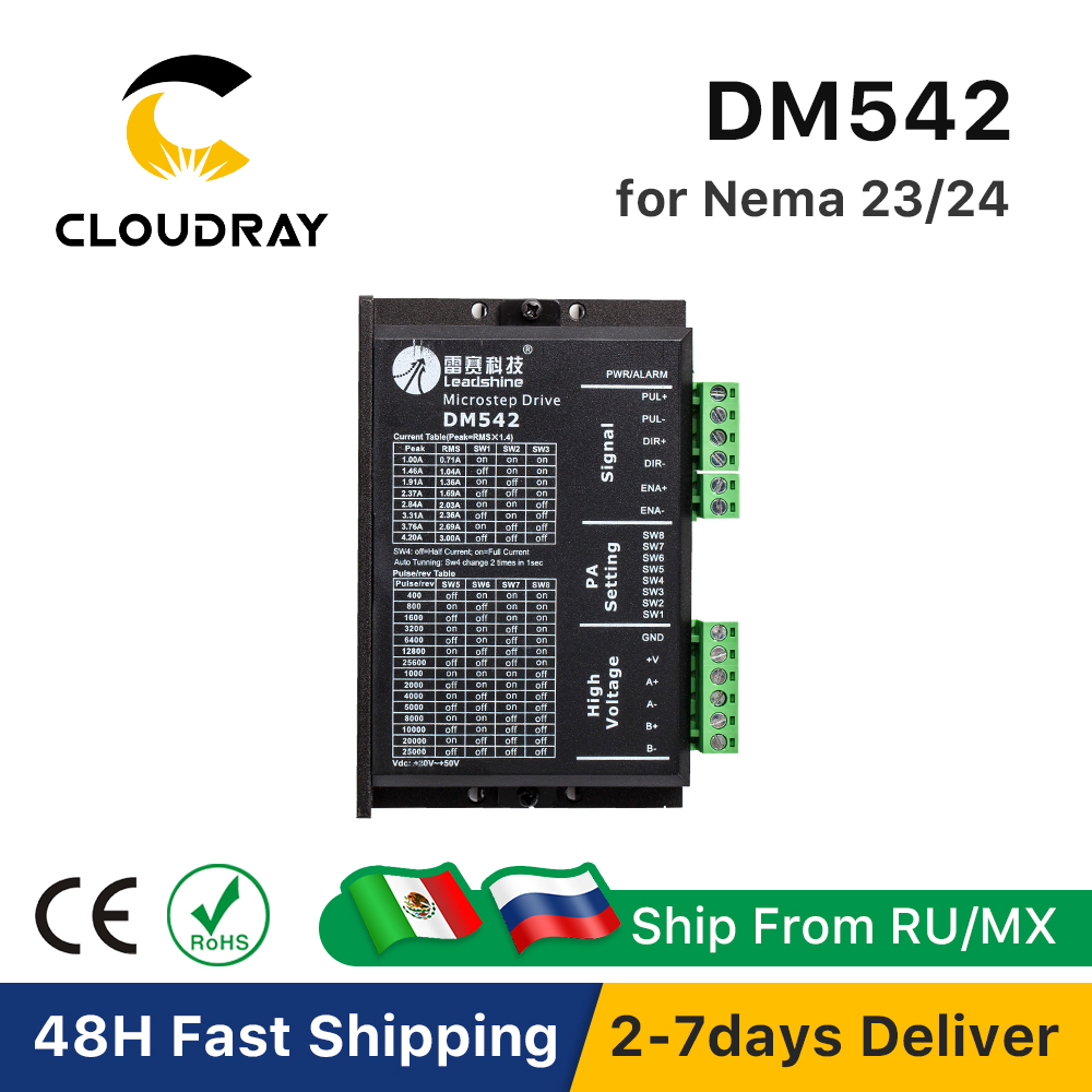 Stepper Driver Cnc - Leadshine-ステッピングモーターdm542,2相,20-50vdc,1.0-4.2a,Nema 17,Nema23用,42 57