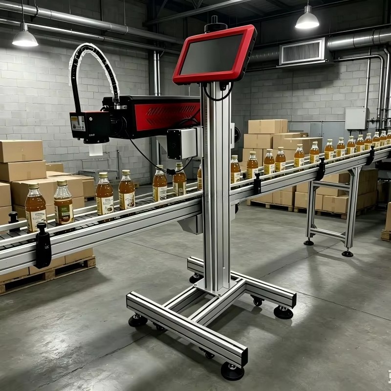 Industrial Laser Printing - 非接触式永久飛行レーザーマーカー、あらゆる産業の包装、金属、プラスチック、ガラス、紙、日付、QRコード、バッチ印刷に