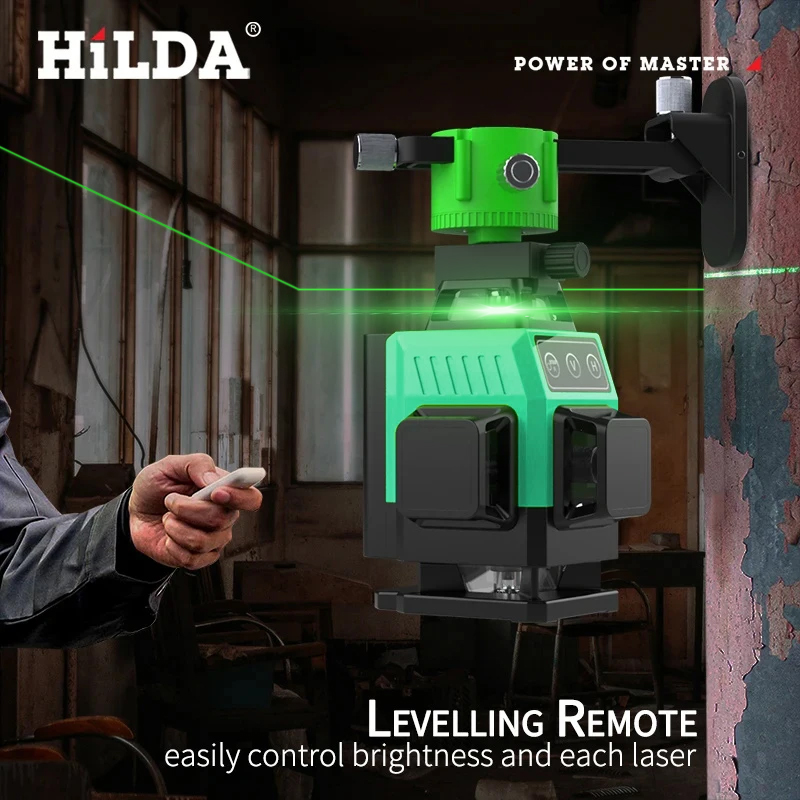Industrial Laser Level - HILDA 12/16ライン グリーンレーザーレベル 自動水平調整 360° °