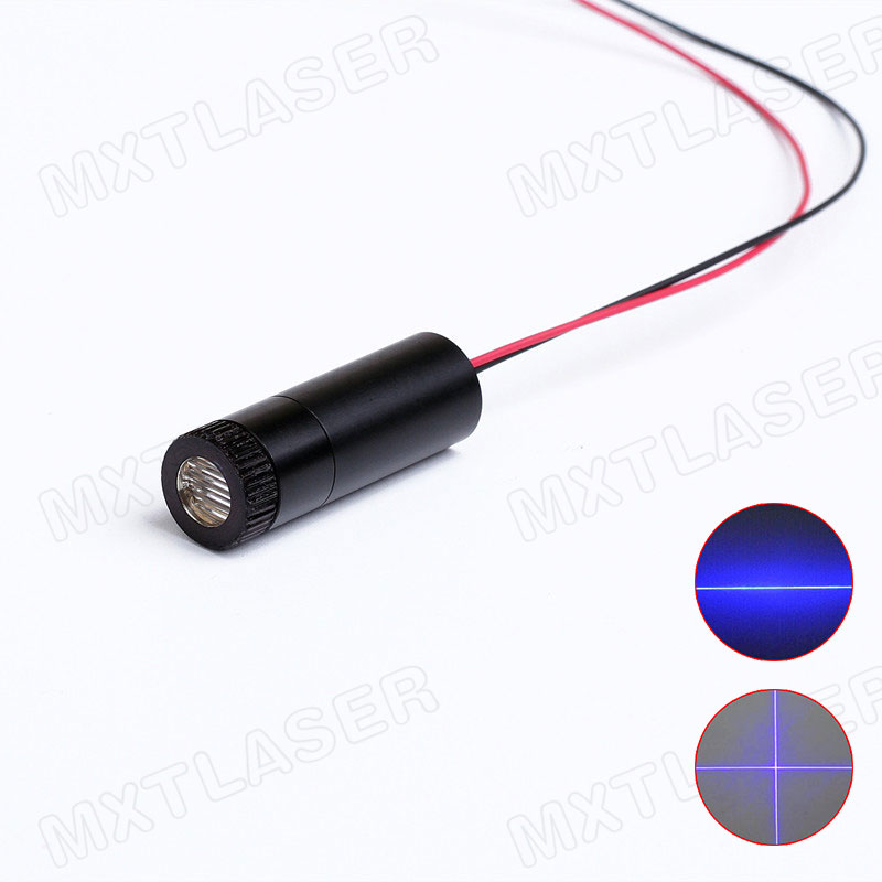 Industrial Blue Laser - D12x45mm フォーカス調整可能 405nm 1mW～100mW バイオレットブルー ライン/クロスライン