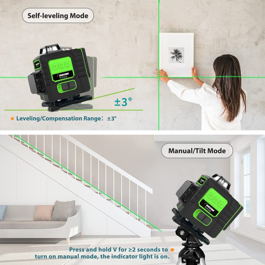 FEIDSIDE 16/12ライン グリーンレーザーレベル  - Industrial Laser Level のレビューと価格