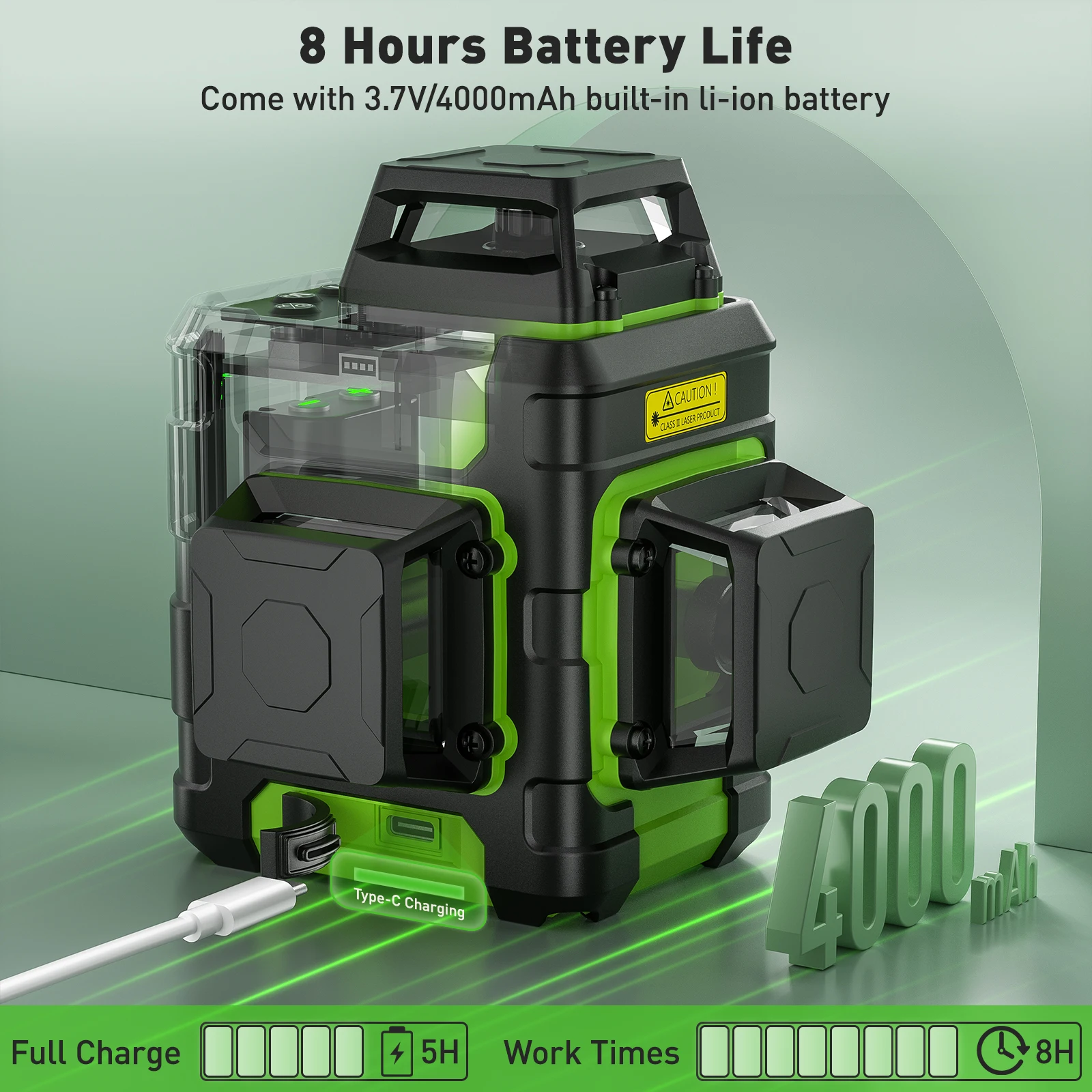 Huepar HM03CG レーザーレベルグリーンビーム 1 - Industrial Laser Level のレビューと価格