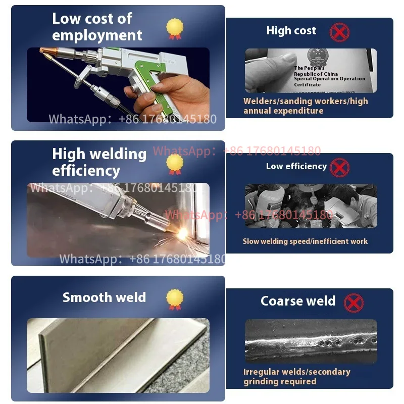 高出力のハンディ型産業用レーザー加工機。ステンレス鋼板や鉄板 - Industrial Laser Rust Removal Machine のレビューと価格