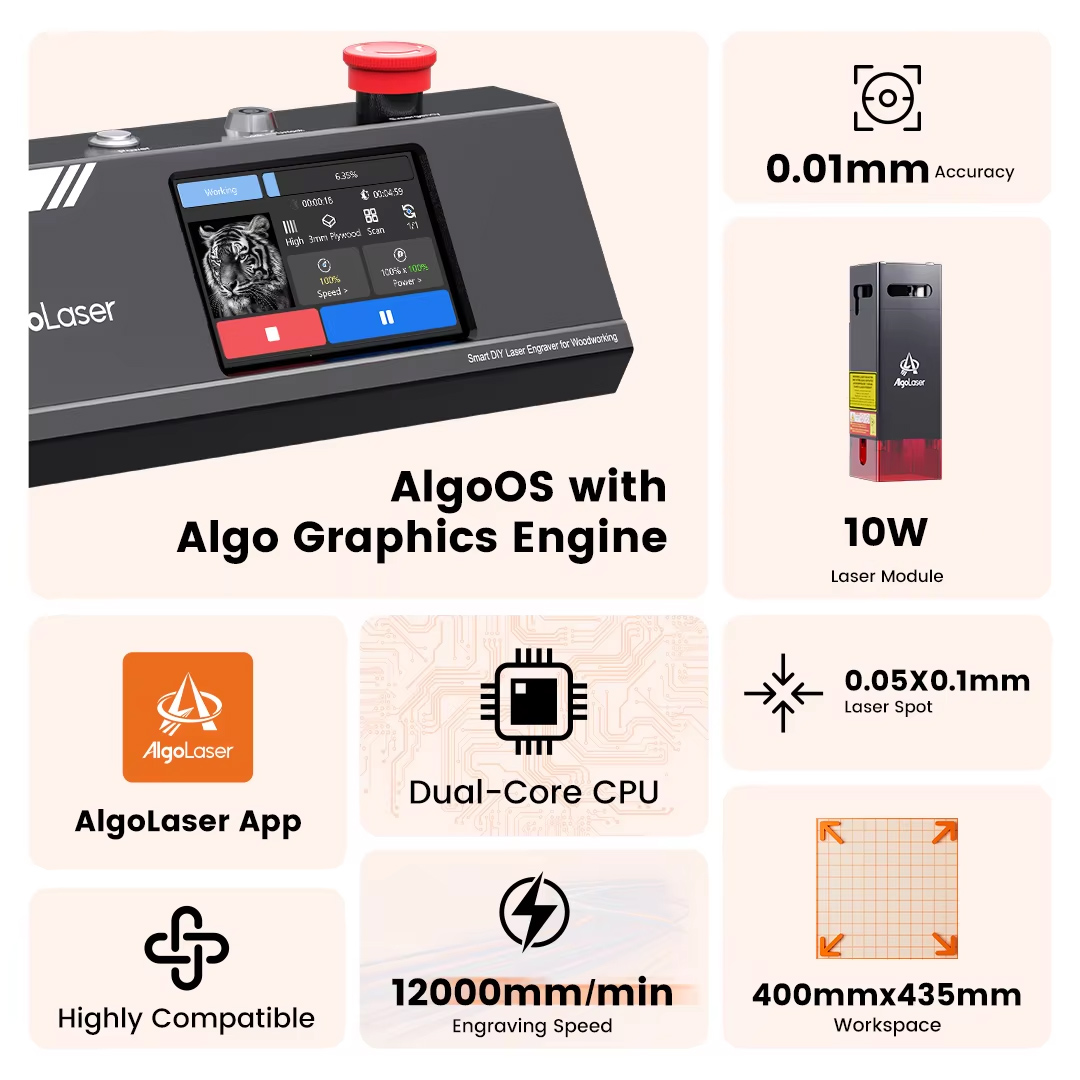 アルゴレーザー DIY テーブル 40*43cm CNC レ - Industrial Laser Etching Machine のレビューと価格