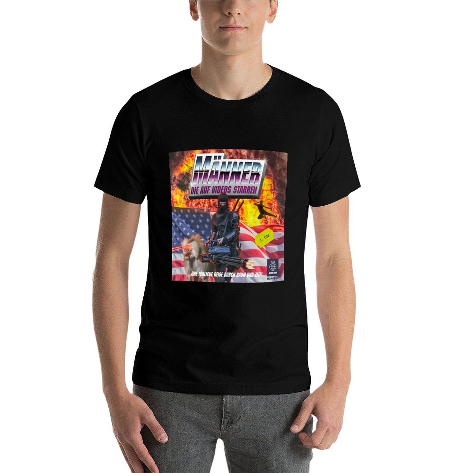 忍者マスターと彼のレーザーババーンが描かれたTシャツ、作業用 - Industrial Laser Printing のレビューと価格