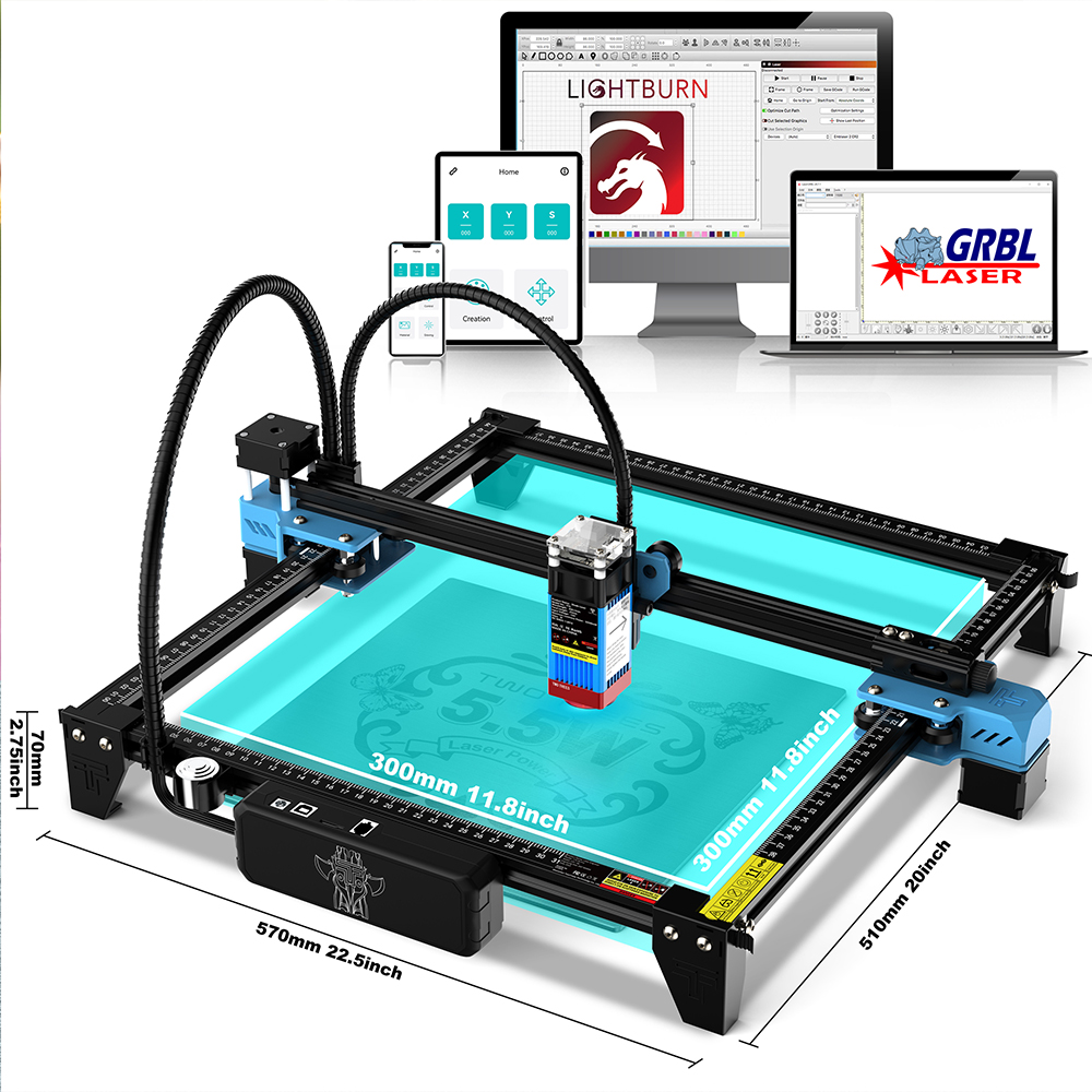 TwoTrees TTS-55Pro 初心者向けレーザー彫刻 - Industrial Laser Etching Machine のレビューと価格