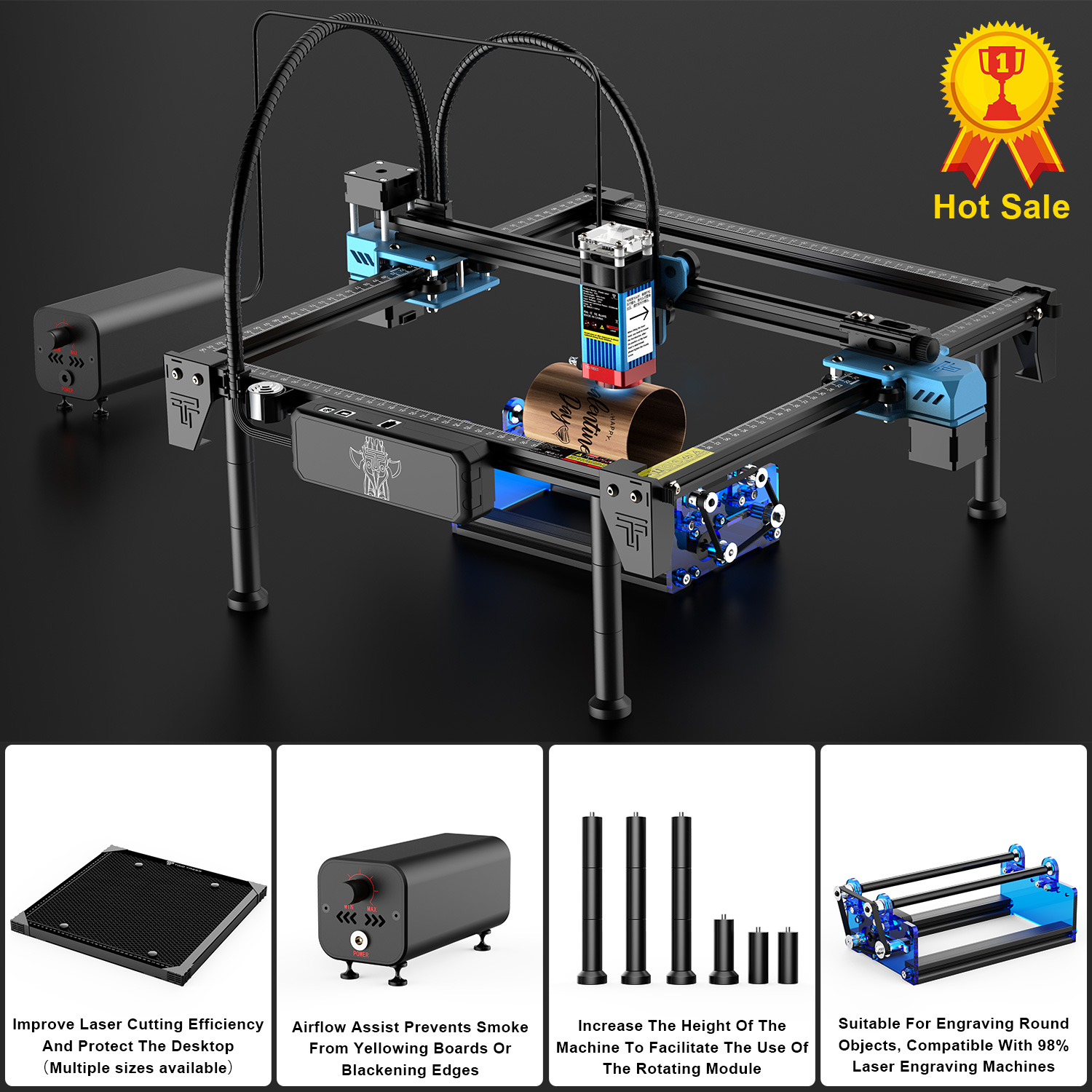TwoTrees TTS-55Pro 初心者向けレーザー彫刻 - Industrial Laser Etching Machine のレビューと価格